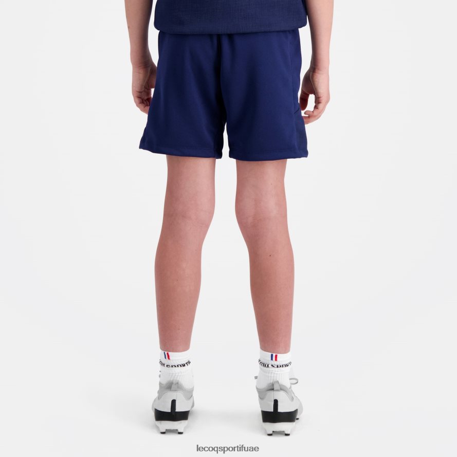 أزرق أطفال النسخة المتماثلة القصيرة - xv de france blue Le Coq Sportif ملابس 2684VH413
